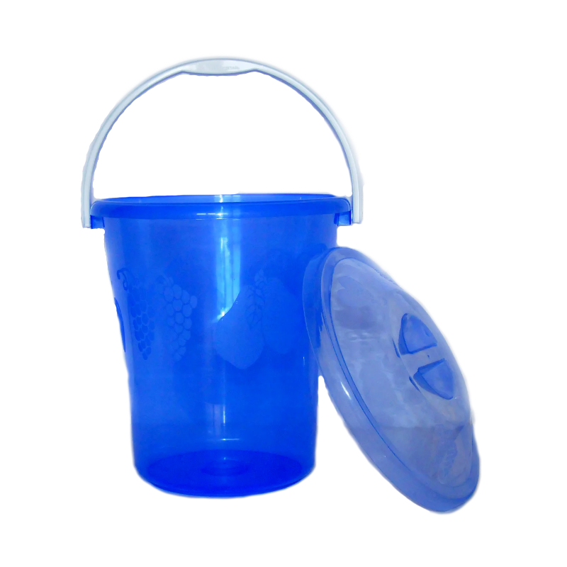 Відро пластикове ПОЛІМЕРДЕТАЛЬ (В-12К) Елегант, універсальне, з кришкою, 12 л